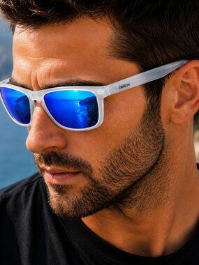 Dragon Alliance DRS1002 060 Clear Blue Lenses Polarized Sunglasses New Mirror